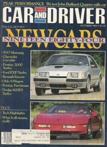CAR & DRIVER 1983 OCT - MUSTANG SVO, VETTE, ERA 427SC